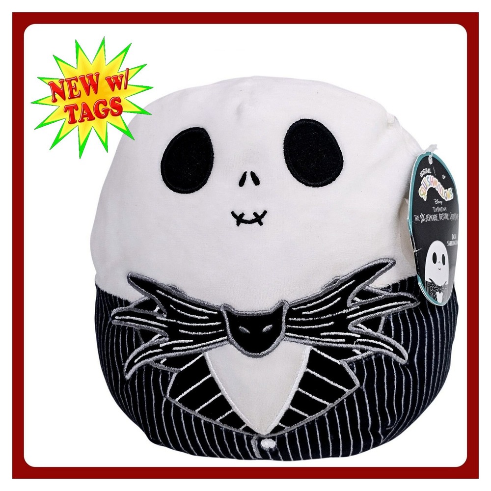 Squishmallows Disney Nightmare Before Christmas Jack Skellington Plush 8in NWT